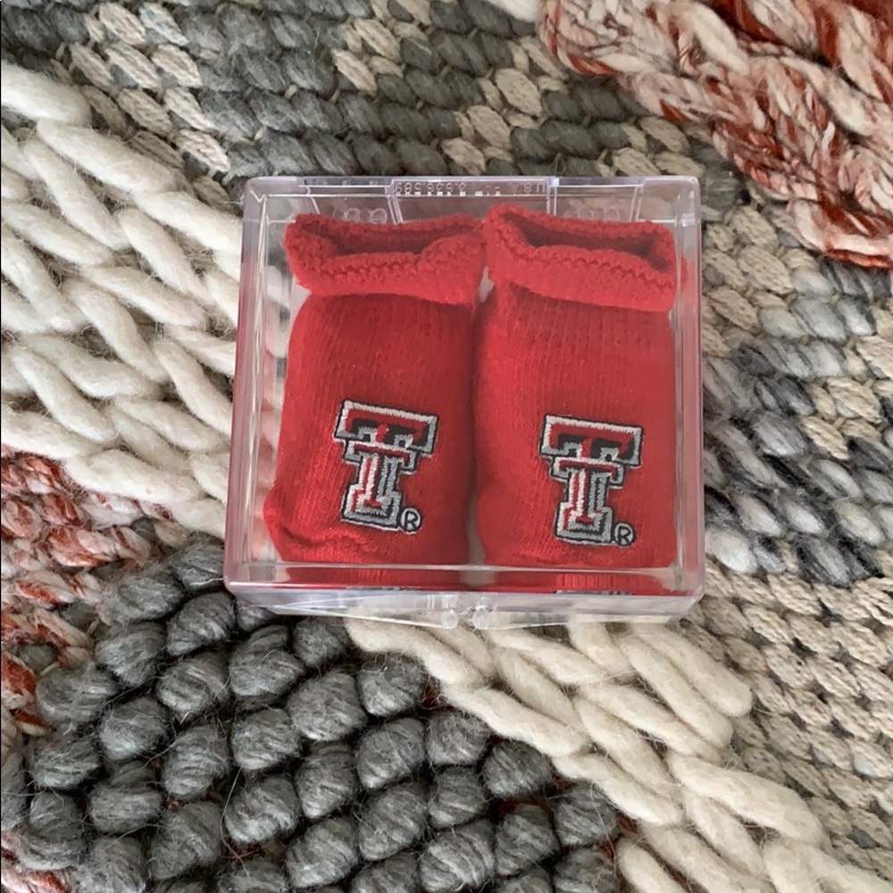 Texas Tech Newborn Booties